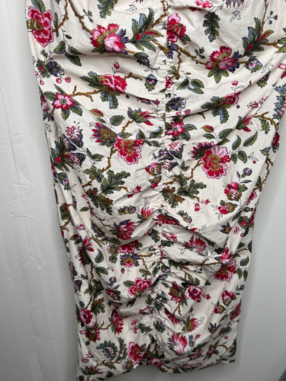 RHODE Tessa floral midi 100% organic cotton dress formal wedding evening - Picture 7 of 11